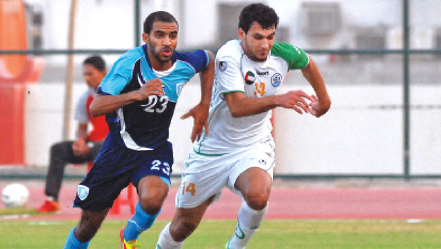 "من مباراة سابقة لدبا الحصن وحتا في الدوري من المصدر"