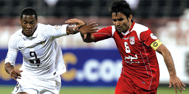 "جانب من مباراة الجيش وبطل إيران\t رويترز"