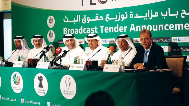 "من المؤتمر الصحافي للجنة توزيع الحقوق الرياضية\tتصوير: مجدي اسكندر"