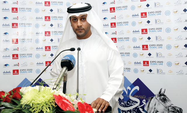 "الحداد يتحدث خلال المؤتمر الصحافي"