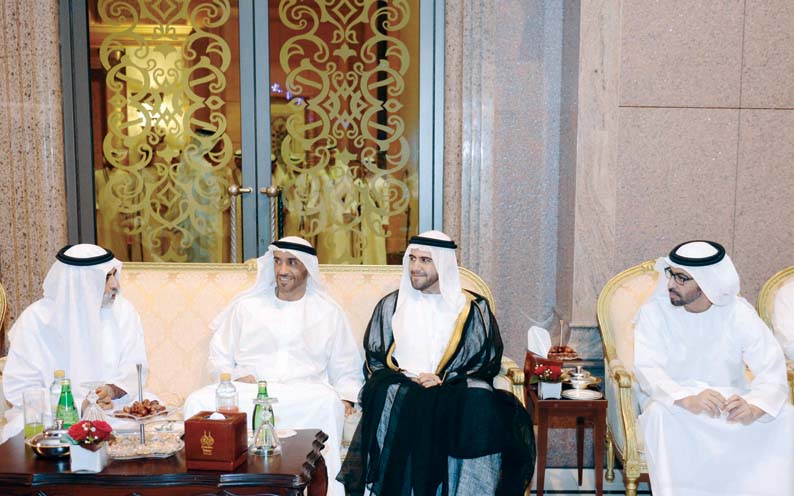 "حمدان ونهيان بن زايد ونهيان بن مبارك والعريس"