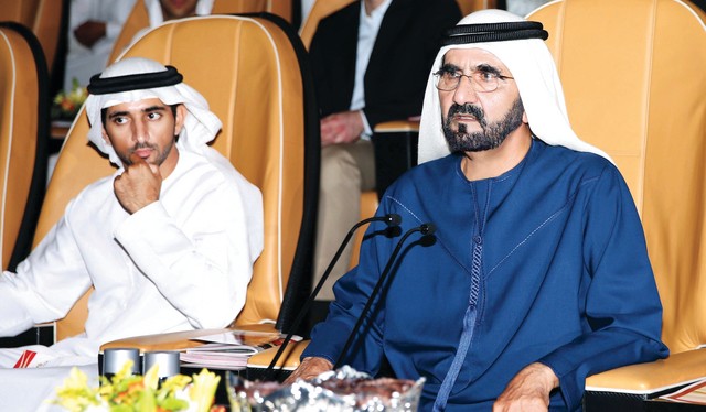 "محمد بن راشد يعلن انطلاق كأس دبي العالمي بحضور حمدان بن محمد"