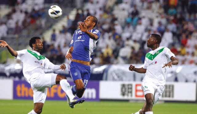 "جانب من مباراة الجولة الماضية بين النصر والأهلي السعودي\tالبيان"