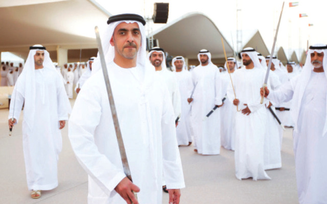 "سيف وحامد وعمر بن زايد ونهيان بن مبارك"