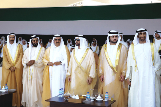 "حمدان بن راشد ومكتوم بن محمد ومحمد المر وطحنون بن محمد وحمدان وسعيد بن زايد"