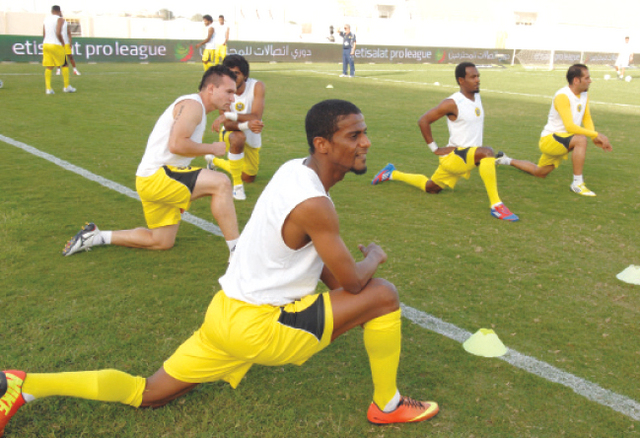 "جاهزية لاعبي الاتحاد للشعب \t تصوير : محمد منور"