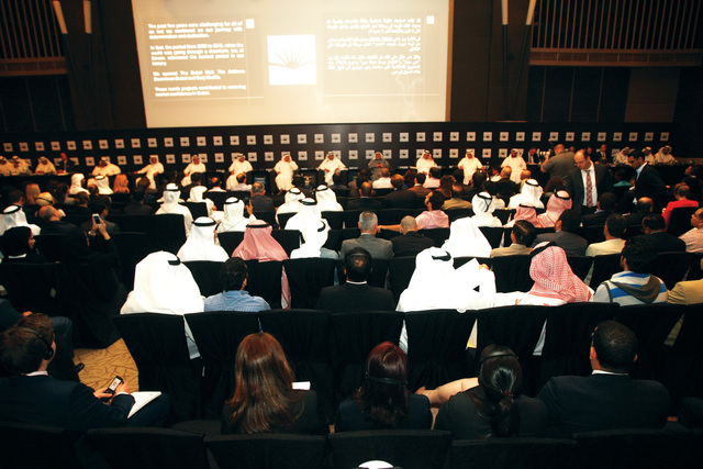 "جانب من اجتماع الجمعية العمومية لشركة اعمار الذي انعقد في فندق العنوان أمس\t خالد نوفل"