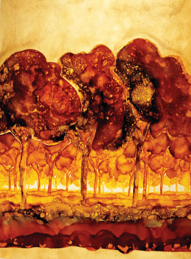 "استلهم منير لوحته من حرش بلمنت بلبنان\tالبيان"