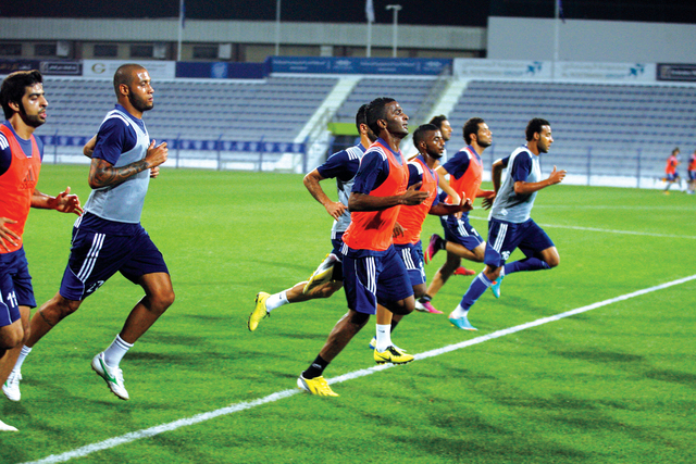 "من تدريبات النصر استعدادا للأهلي\tتصوير ـــ عاطف الغمري"