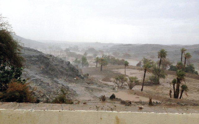 "أمطار على منطقة عسير في السعودية              واس"