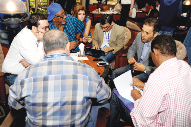 "السركال خلال حديثه الأخير للإعلاميين قبل الاقتراع"