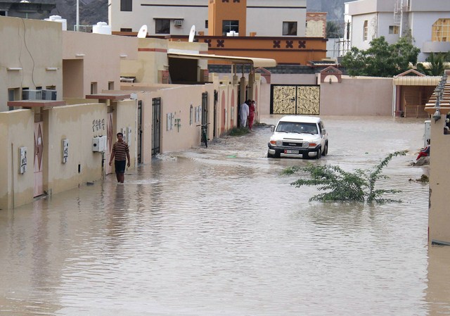 "المياه غمرت معظم شوارع الفجيرة"