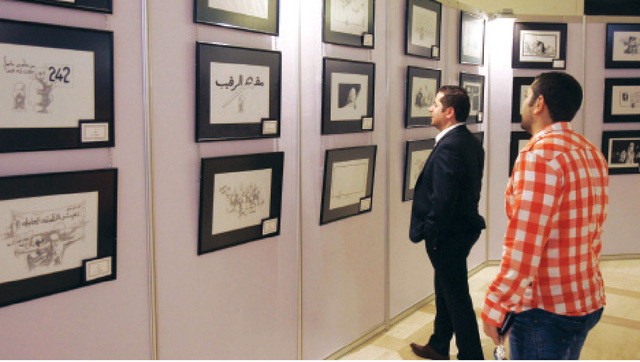 "المعرض جذب جمهورا شغوفا بالفن الملتزم \tمن المصدر"