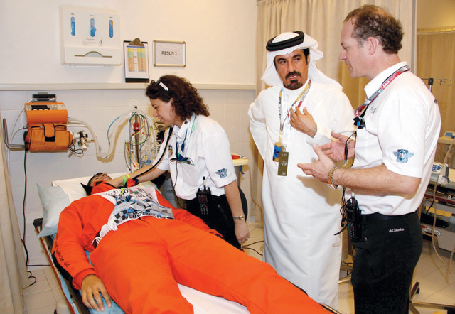 "بن سليم مع بريدج وحديث حول أهم الاحتياجات الطبية في رياضة السيارات\t من المصدر"