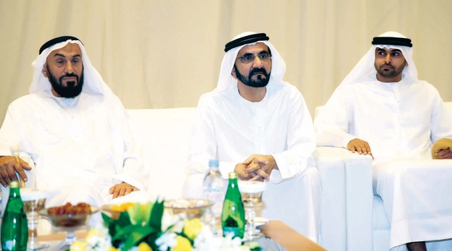 "محمد بن راشد لدى حضوره حفل زفاف حميد جمعة بن عمهي المنصوري -  تصوير ــ محمد هشام"