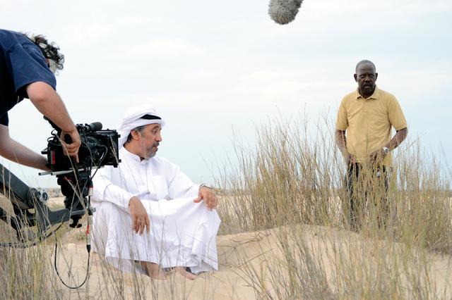 "الجسمي أثناء تصوير احد مشاهد المسلسل ـ\t البيان"