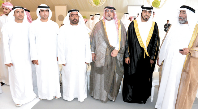 "محمد بن سلطان بن سرور الظاهري وأحمد بن محمد بن سلطان بن سرور والعريس ووالده ووالد العروس وثاني الشرياني"