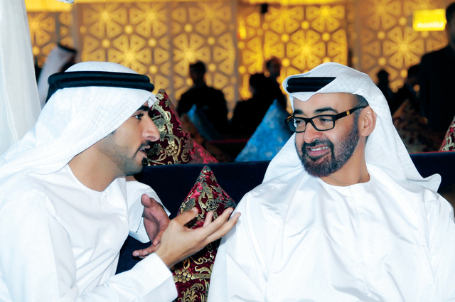"حديث باسم بين محمد بن زايد وحمدان بن محمد"