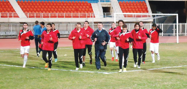 "جدية وقوة في تدريبات المنتخب السوري تجهيزاً للقاء الأردن\tمن المصدر"