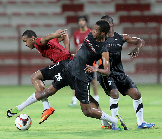 "جدية وقوة في تدريبات الأهلي\t  من المصدر"