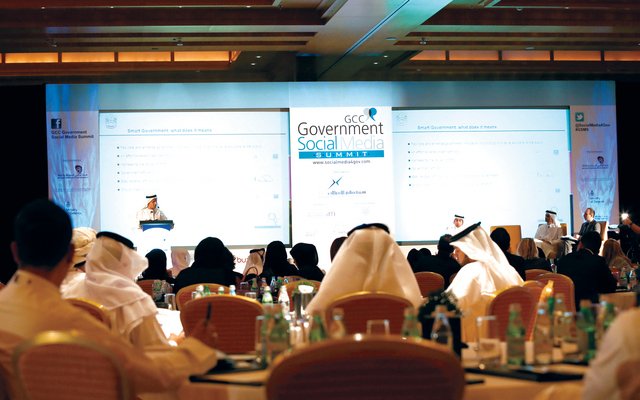 "خلال قمة الحكومات الخليجية للتواصل الاجتماعي تصوير: خليفة عيسى"
