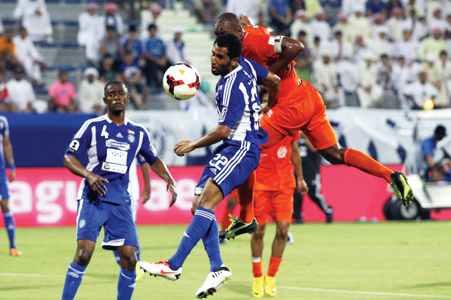 "عجمان حسم الصراع لصالحه أمام النصر\t (تصوير موهان)"