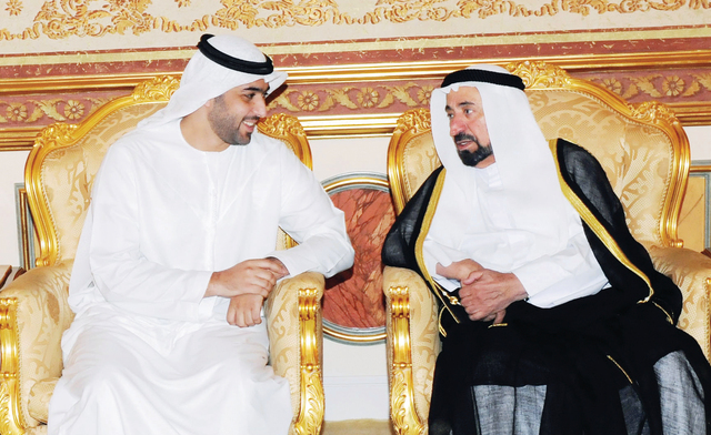 ".. وسموه يتقبل التعازي من ولي عهد أم القيوين"