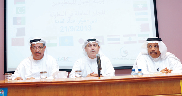 "الملا يتحدث خلال ورشة العمل بالإعداد لاستضافة البطولة الآسيوية        تصوير غلام كاركر"