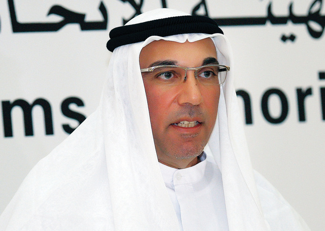 "خالد البستاني متحدثاً خلال الإحاطة الإعلامية تصوير ـــ مجدي اسكندر"