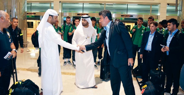 "وصول واستقبال المنتخب البرازيلي في مطار دبي الدولي"