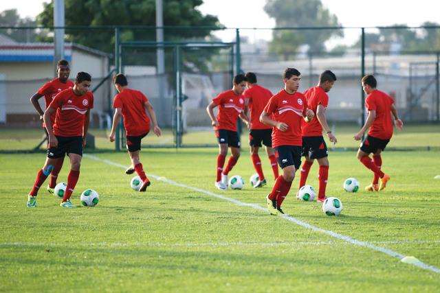 "جانب من تدريبات منتخب تونس  \tتصوير - يونس الامير"