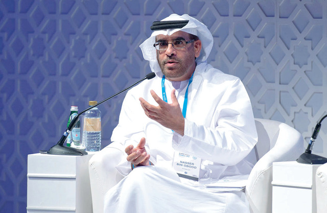 "ناصر بن عبود في كلمته أمام الحضور"