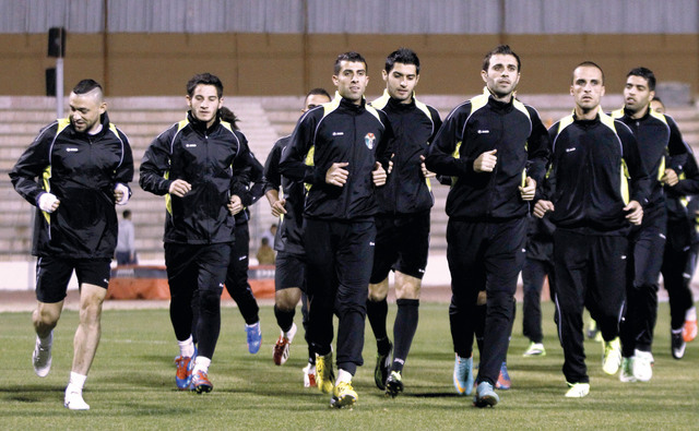 "من تدريبات المنتخب الأردني\t البيان"