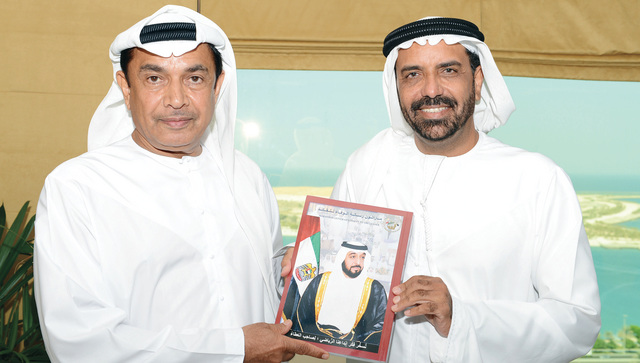 "الكعبي وصالح خلال اللقاء\tمن المصدر"