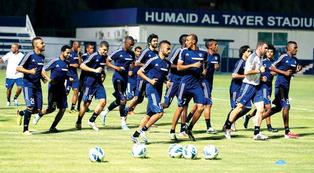 "من تدريبات النصر \t تصوير: سالم خميس"