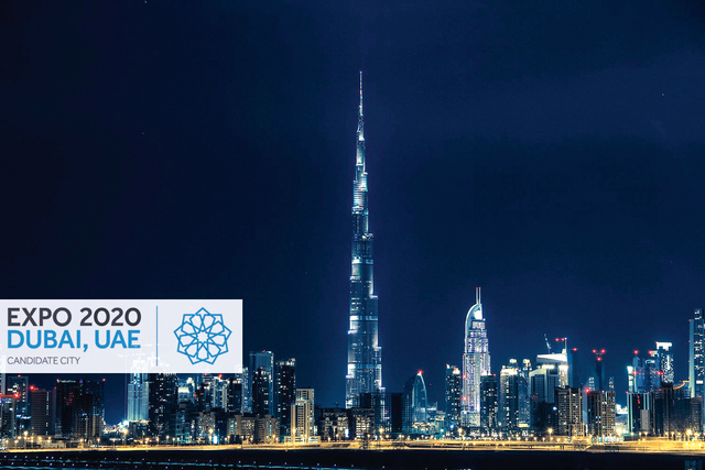 "دبي مدينة مرشحة لاستضافة اكسبو 2020"