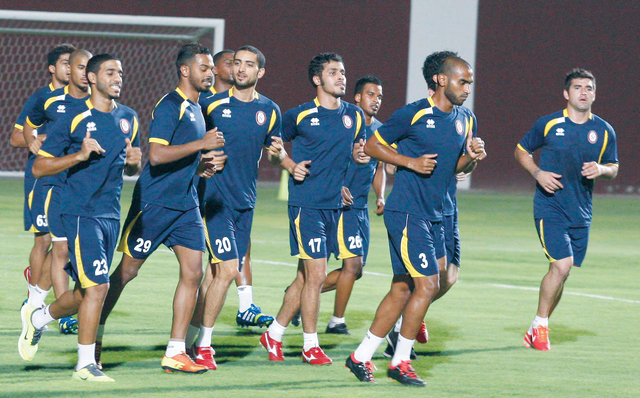 "الوحدة يكثف تدريباته استعداداً للجزيرة \t البيان"