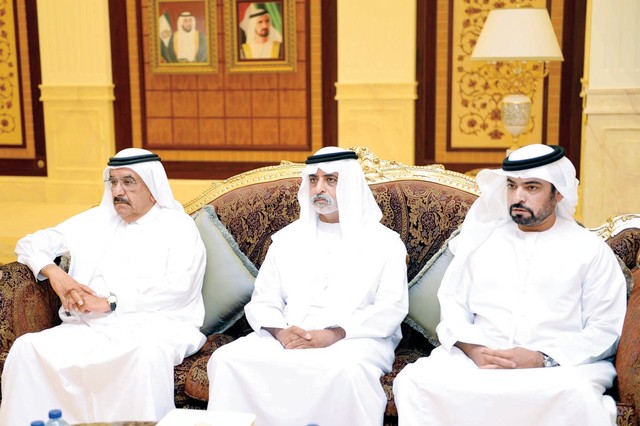 "حمدان بن راشد ونهيان وحمدان بن مبارك"