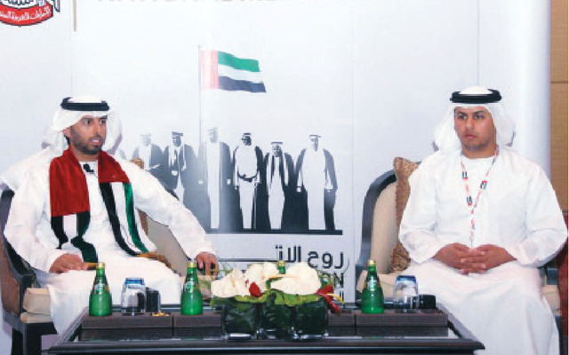 "سهيل المزروعي متحدثا خلال اللقاء \tوام"