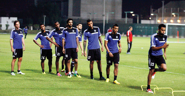 "جانب من تدريبات سابقة للنصر \t\tالبيان"