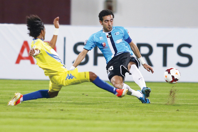 "الظفرة يتجاوز بني ياس في الكأس تصوير - مجدي إسكندر"
