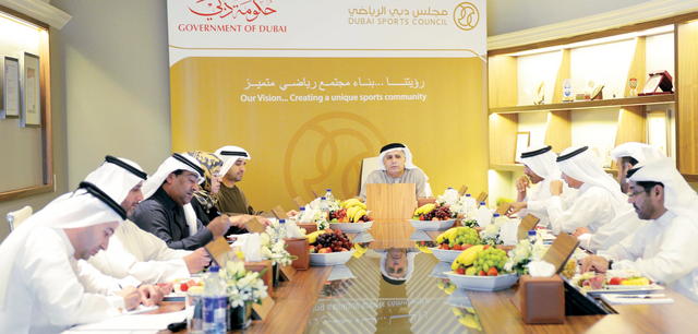 "من اجتماع مجلس دبي الرياضي برئاسة مطر الطاير\t\tمن المصدر"