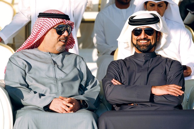 "عمار بن حميد النعيمي لدى حضور سموه انطلاق بطولة مهرجان عجمان لجمال الخيل العربي البيان"
