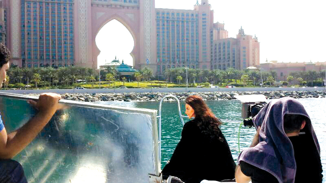 "ميساء مغربي اثناء تصوير \"جميلة\""