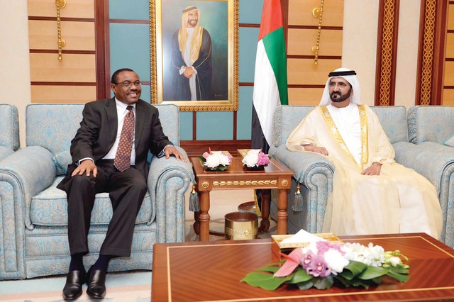 "نائب رئيس الدولة مستقبلاً رئيس وزراء إثيوبيا"