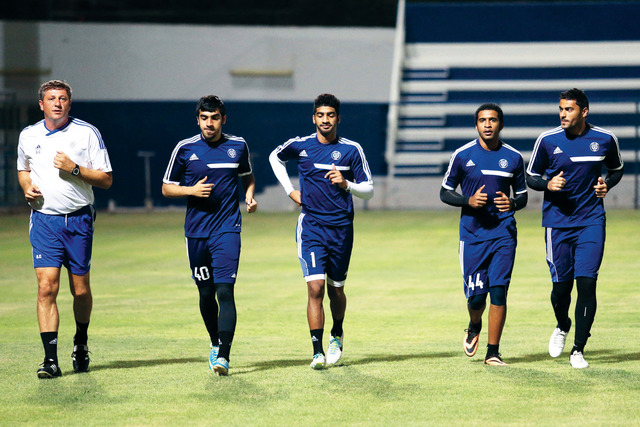 "جانب من تدريبات سابقة للنصر \tالبيان"