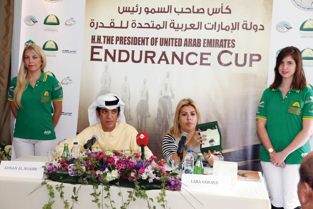 "الإعلان عن سباق كأس رئيس الدولة للقدرة تصوير: مرهف العساف"