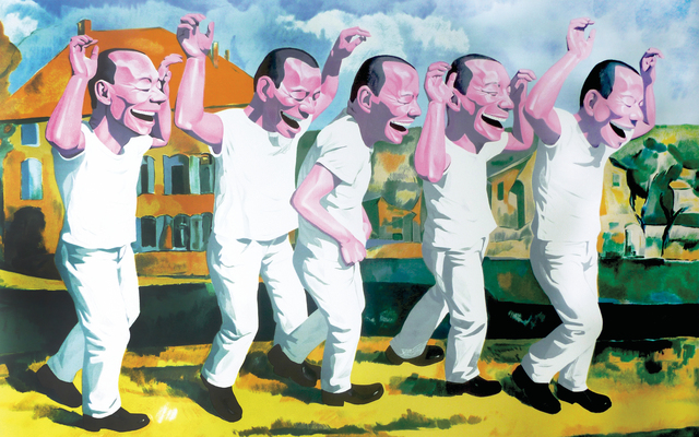 "إحدى لوحات الفنان الصيني يومينجون\tالبيان"