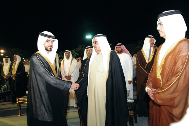 ".. ويقدم التهنئة بحضور الطاير إلى عبدالله أحمد يوسف محمد"