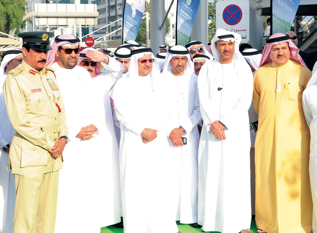 "القطامي وبن فهد والمزينة ولوتاه خلال إطلاق المبادرة\t\t\tتصوير: عماد علاء الدين"